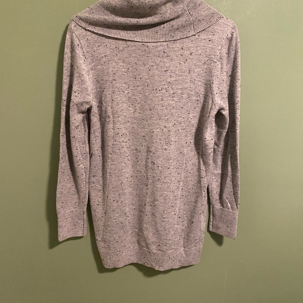 LOFT Light Gray Cowl Neck Sweater - Picture 3 of 3